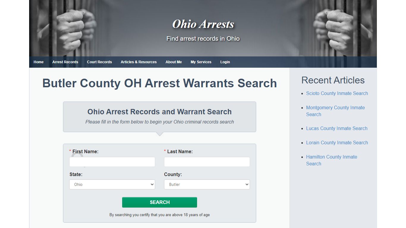 Butler County OH Arrest Warrants Search - Ohio Arrests